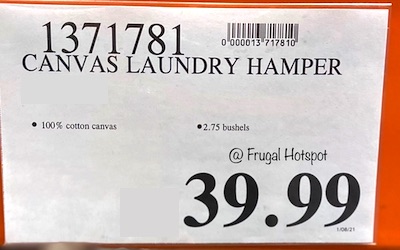 Industrial Canvas Laundry hamper | Costco Price