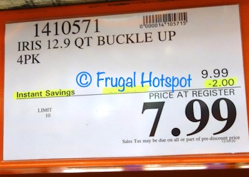 Iris Buckle Up 12.9 Quart Storage Set | Costco Sale Price