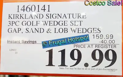 Kirkland Signature 3-Piece Golf Wedge Set | Costco Sale Price