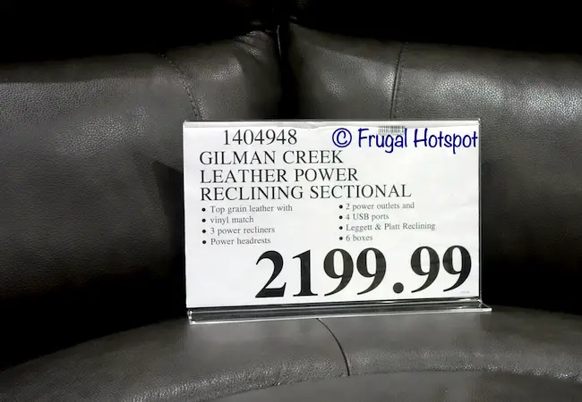 Lauretta Leather Power Reclining Sectional Gilman Creek | Costco Price