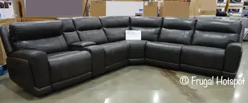 Lauretta Leather Reclining Sectional At, Leather Sectional Sofa Costco