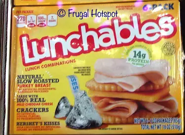 Lunchables Turkey Cheddar Crackers Hershey's Kisses 6 pack | Costco