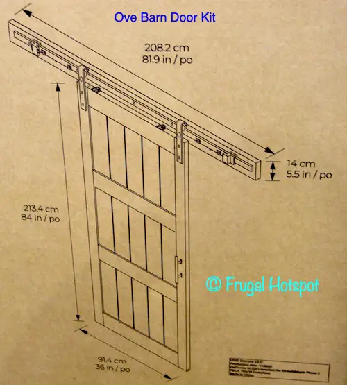 Ove Barn Door Kit Dimensions | Costco