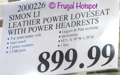 Simon Li Aleena Leather Power Reclining Loveseat | Costco price