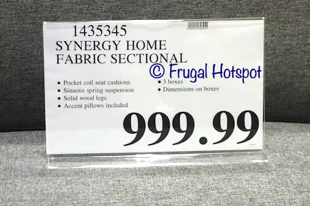 Synergy Home Fabric Sectional | Costco Price