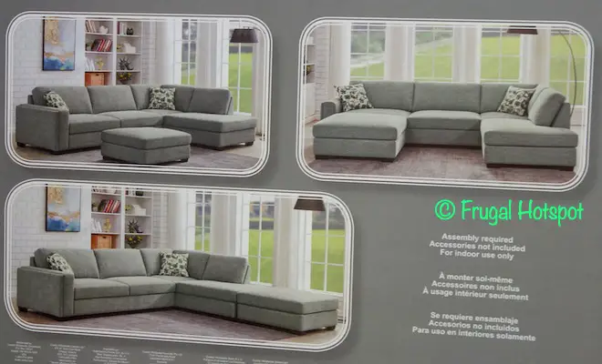 Synergy Home Fabric Sectional and Ottoman | Costco