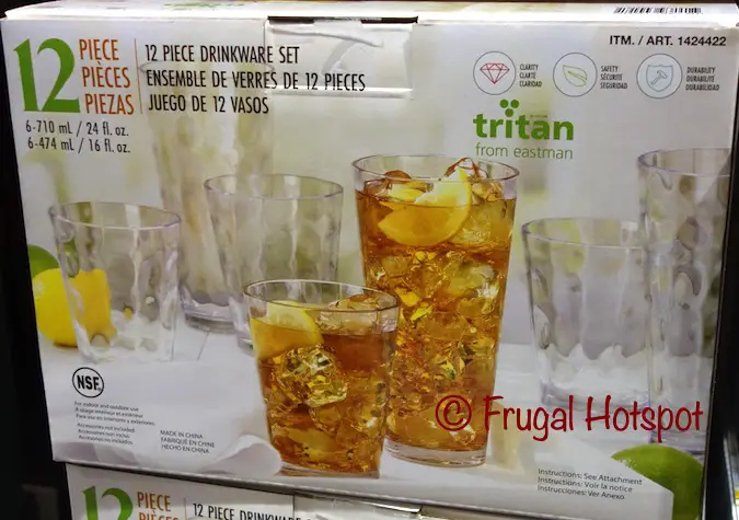 Tritan Drinkware Hammered Finish Set Clear | Costco