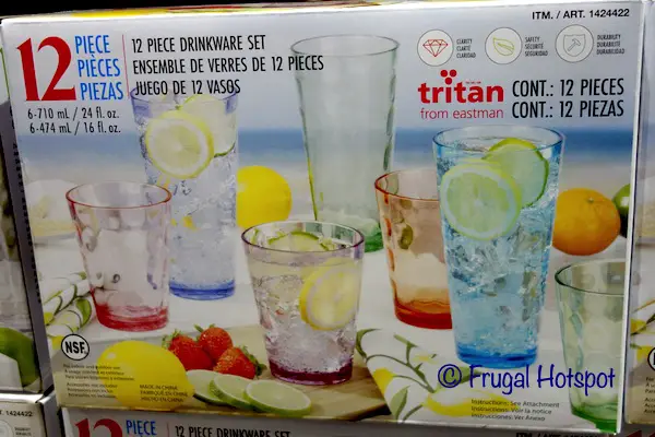 Tritan Drinkware Hammered Finish Set rainbow | Costco