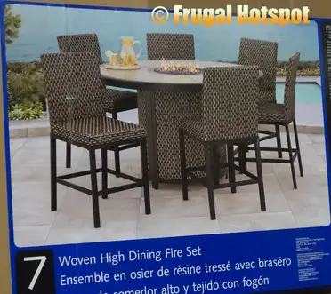 Agio High Dining Fire Table Set, Agio Fire Pit Table Sets