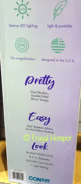 Conair Reflections LED Lighted Vanity Mirror details | Costco