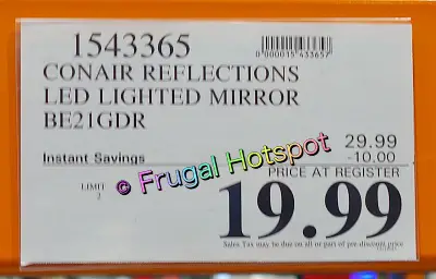 Conair Reflections LED lighted Mirror | Costco Sale Price