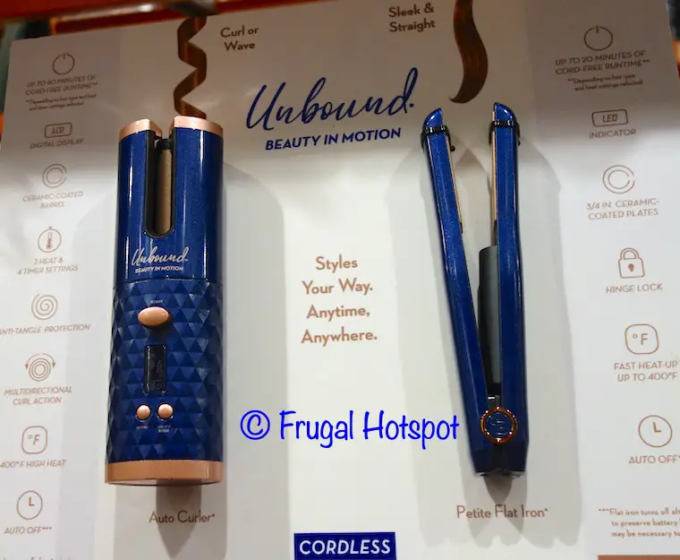 Conair Unbound Cordless Auto Curler and Flat Iron | Costco Display