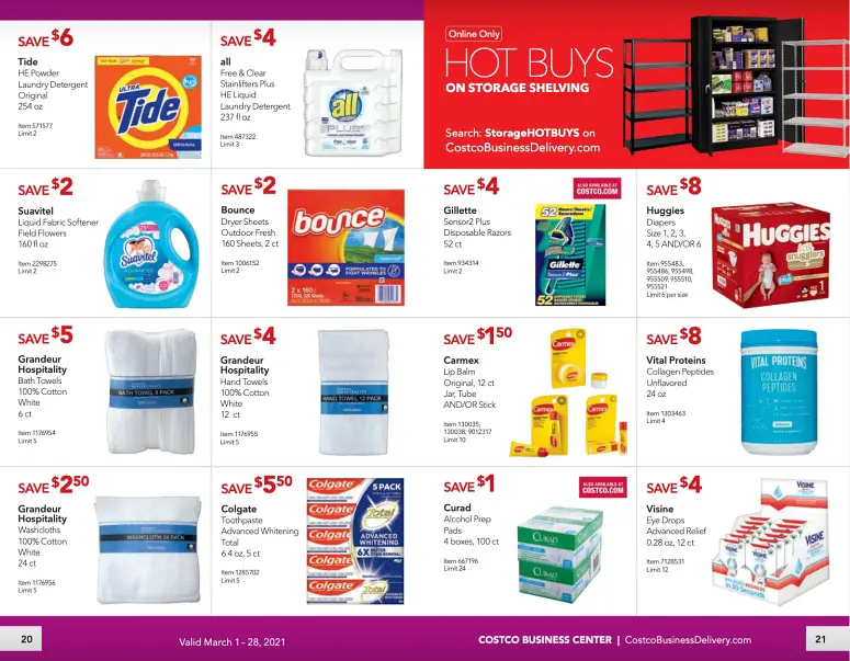 Costco Coupon Book Business Center MARCH 2021 Page 20 page 21