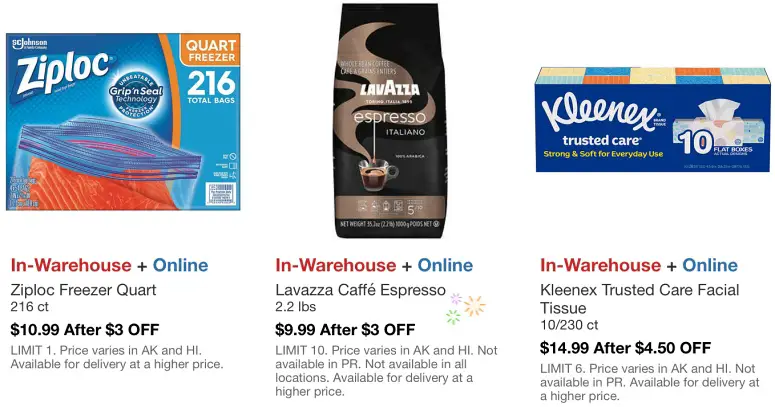 Costco Hot Buys March 2021 | Ziploc Freezer Quart bags, Lavazza Caffe Espresso, Kleenex