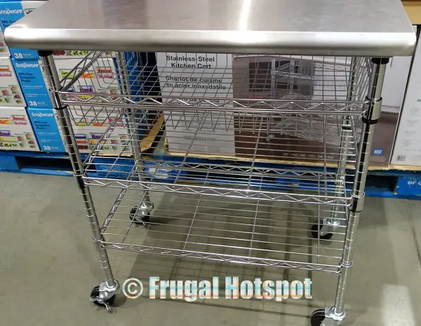 Display Seville Classics Stainless Steel Kitchen Cart at Costco