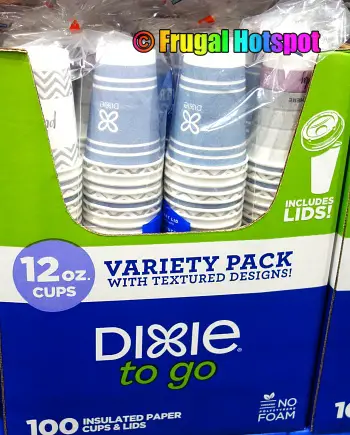 Dixie Textured To Go Paper Cups and Lids | Costco