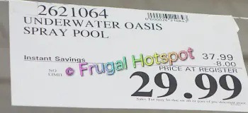 H20Go! Underwater Oasis Spray Pool | Costco Sale Price