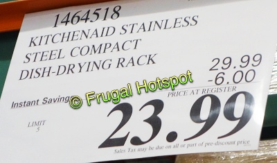 KitchenAid Compact Dish Drying Rack | Costco Sale Price