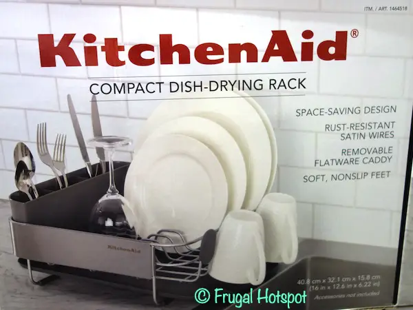 KitchenAid Satin Wire Expandable Dish Rack Gray