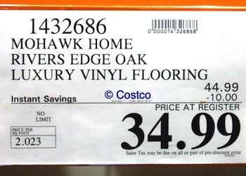 Mohawk Home Rivers Edge Oak Rigid Vinyl Flooring | Costco Sale Price
