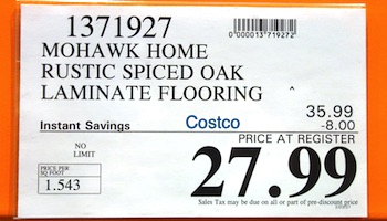 Mohawk Home Rustic Spiced Oak Laminate Wood Flooring | Costco Sale Price