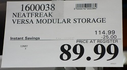 Neatfreak Versa modular storage 1600038 | Costco Sale price