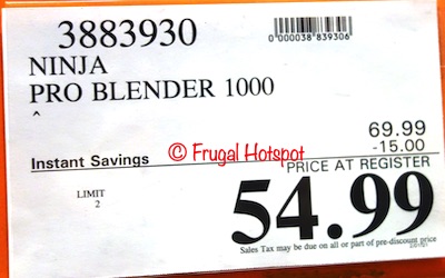 Ninja Professional Blender 1000 | Costco Sale Price