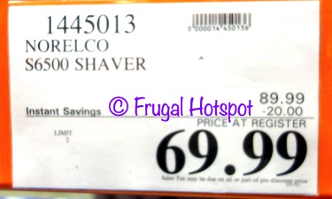 Philips Norelco Shaver 6500 | Costco Sale Price