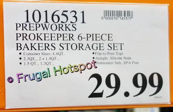 Progressive Prepworks ProKeepers 6-Piece Bakers Storage Set | Costco Price