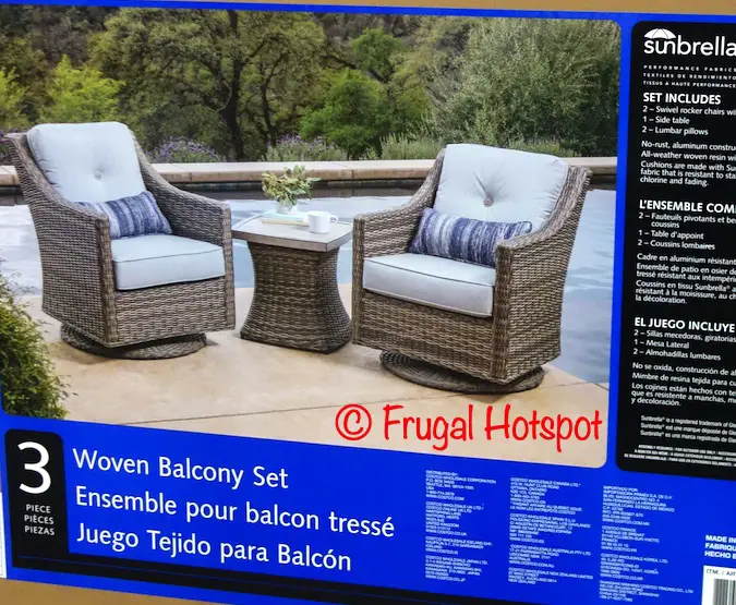 Sunvilla Lauren 3-Piece Woven Seating Set | Costco