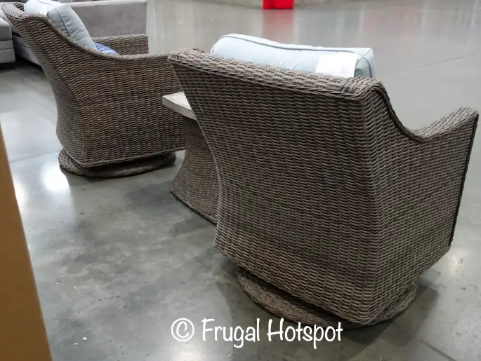 Sunvilla Lauren 3-Piece Woven Seating Set rear view | Costco Display