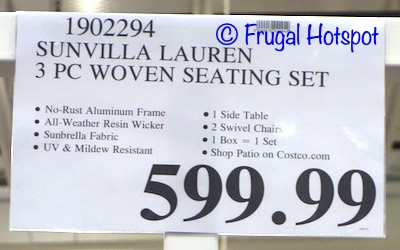 Sunvilla Lauren Woven Seating Set | Costco Price