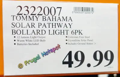 Tommy Bahama Solar Pathway Lights | Costco price