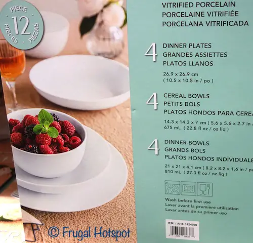 overandback Everyday Porcelain Dinnerware Set | Costco