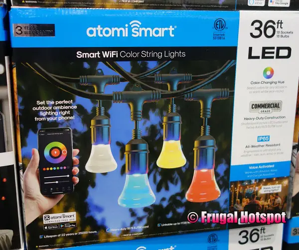 Atomi 36 ft Smart LED String Light | Costco