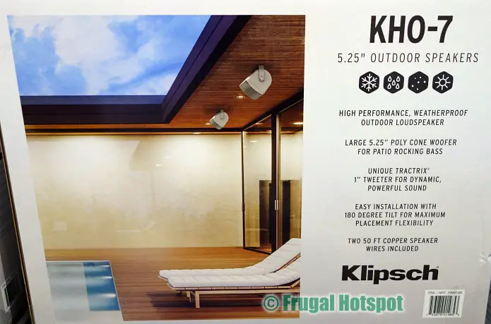 Costco | Klipsch KHO-7 Weatherproof Indoor : Outdoor Speakers