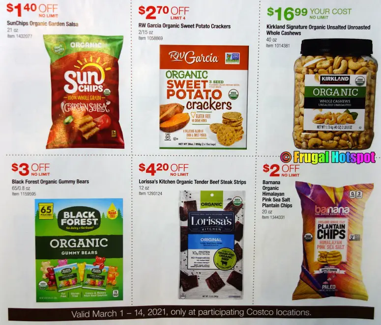 Costco Organic Coupon Book MARCH 2021 Page 1