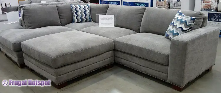 Costco Penelope Fabric Sectional with Ottoman | Display