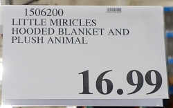 Costco Price Little Miracles Blanket with Plush Animal