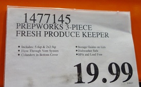 Costco Price Prepworks ProKeeper Fresh Produce Keeper