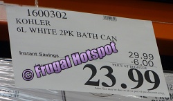 Costco Sale Price Kohler 6L Stainless Steel Trash Can