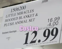 Costco Sale Price | Little Miracles Blanket with Plush Animal