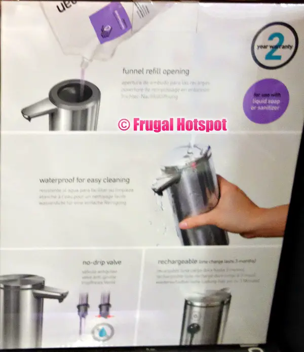 Details Simplehuman Sensor Soap Dispenser | Costco