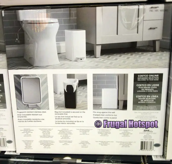 Details of Kohler 6L Stainless Steel Trash Can | Costco