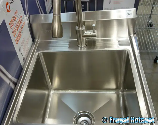 Interior of Trinity Stainless Steel Utility Sink at Costco