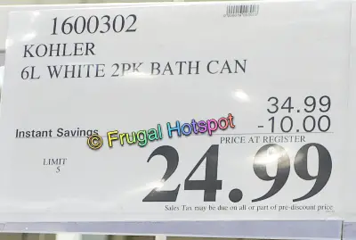 Kohler Trash Can 6L 2 pack | Costco Sale Price