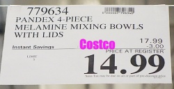 Pandex Melamine Mixing Bowls | Costco Sale Price
