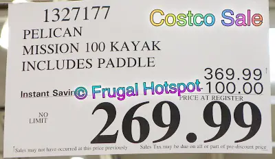 Pelican Mission 100 Kayak with Paddle | Costco Sale Price