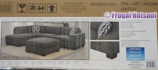 Penelope Fabric Sectional with Ottoman | Costco