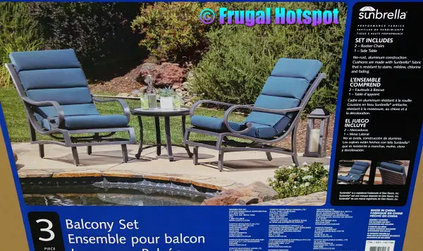 Sunvilla Monroe Balcony Seating Set | Costco 1451798